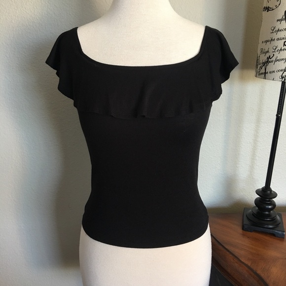 Ambiance Tops - Ambiance little black top size small